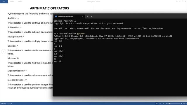 Arithmetic Operator in python| Python Videos for Beginners in Urdu #14