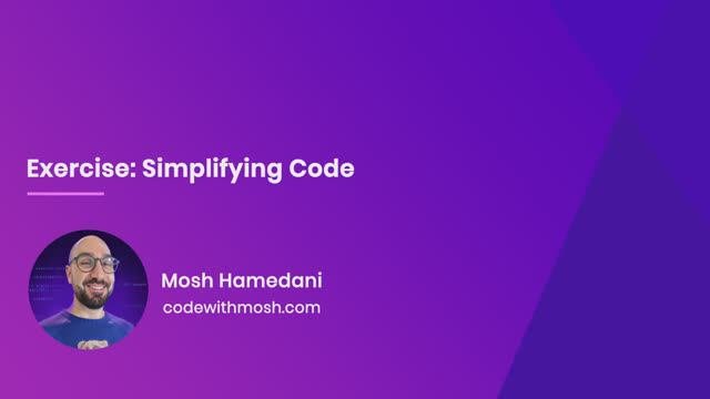 23. Exercise- Simplifying Code