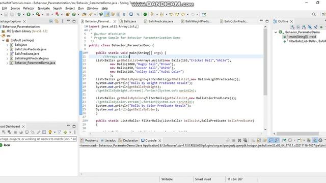 What is behavior parameterization in Java 8 ?[Using lambdas]