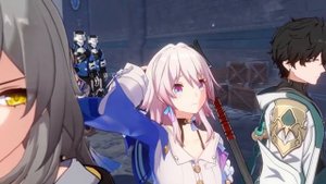 Trailblazers running from Bronya Cutscene - Honkai: Star rail
