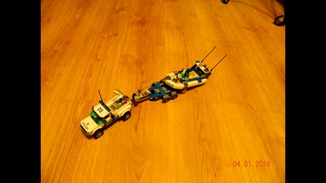 Загрузка лодки на прицеп (Lego) смотреть онлайн