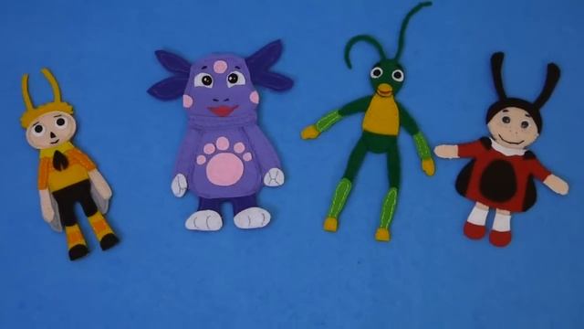 Игрушки из фетра. Видео 1. Пальчиковый театр "Лунтик и его друзья"