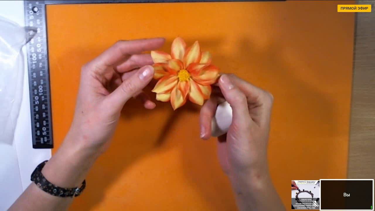 Георгин желто-оранжевый (ноябрь 2017) смотреть онлайн