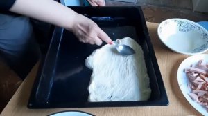 Большая пицца  по домашнему!