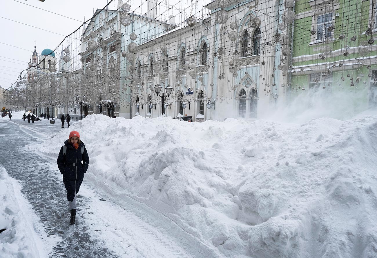 Австрия выпал снег