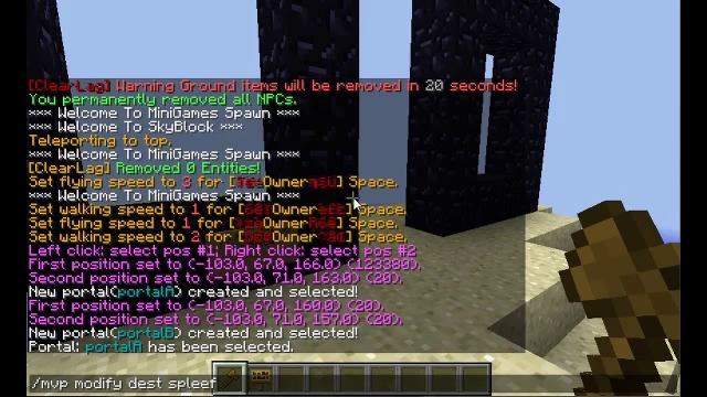 Minecraft: Multiverse Portals Plugin Tutorial - 1.7.8+ смотреть онлайн