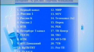 Информация о телеканалах (ВТС, 08.12.2011)