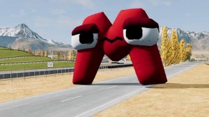 Тачки против Alphabet Lore – BeamNG.Drive