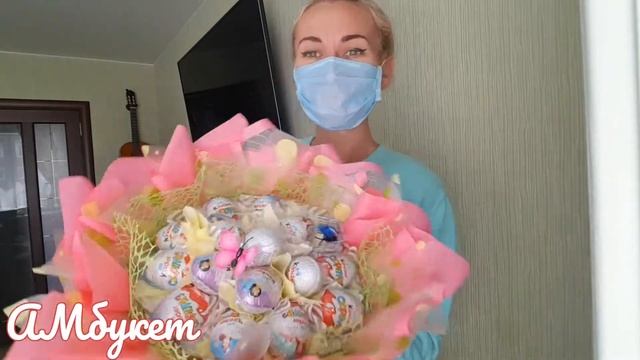 Букет из киндеров. Шоколадные яйца. Киндер сюрприз. Вологда смотреть онлайн