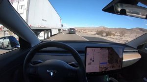 Tesla Navigate on Autopilot - LA to Vegas via I-15 North - Timelapse