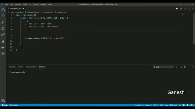 HelloWorld in Java | First Program in Java
