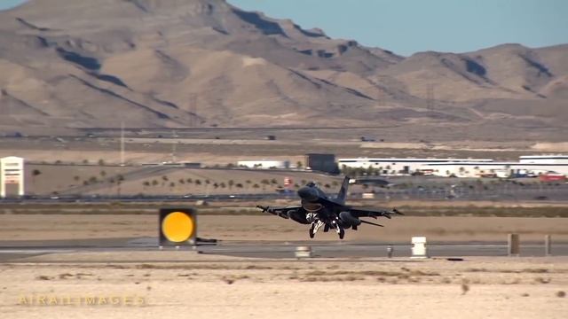 Colorful F-16s of the 64th Aggressor Squadron at Nellis AFB смотреть онлайн