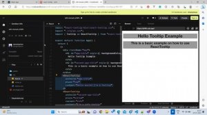 Part 35 React Tutorial | React tooltips | Tooltip | React tooltip library