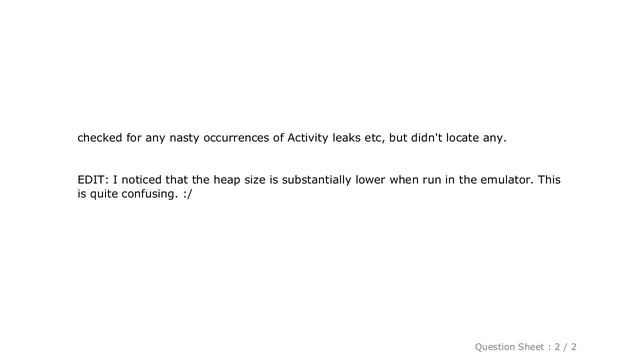 Android : Locating and remedying cause of large heap size смотреть онлайн