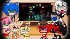 Sonic Characters React To Friday Night Funkin VS Mario Madness // MX. Mario 85’ // GCRV