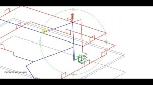 3d схема самотечной системы отопления двухэтажного дома (мансарда). Мой вариант.