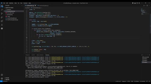 РАСПОЗНАВАНИЕ ФОРМЫ (сетки) ЛИЦА на Python. Туториал. Продвинутый уровень. 2023