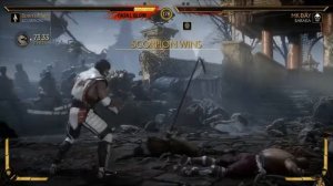 геймплей mortal kombat 11 скорпион против бараки