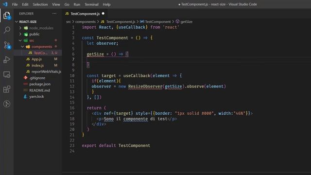 Observe size changes in a React component: useSize custom hook with ResizeObserver! смотреть онлайн