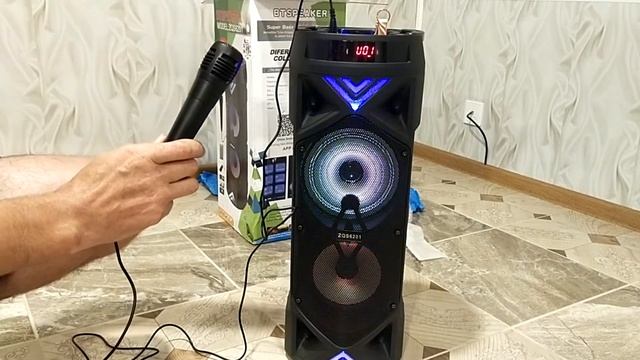 Портативная колонка BT SPEAKER ZQS-6201 Bluetooth с Али, с микрофоном и подсветкой смотреть онлайн
