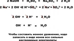 Ионные уравнения реакций