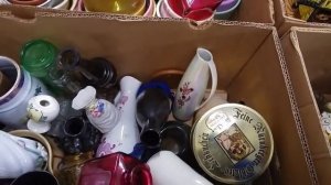 Поход на барахолку в Германии. Винтажный фарфор и стекло.