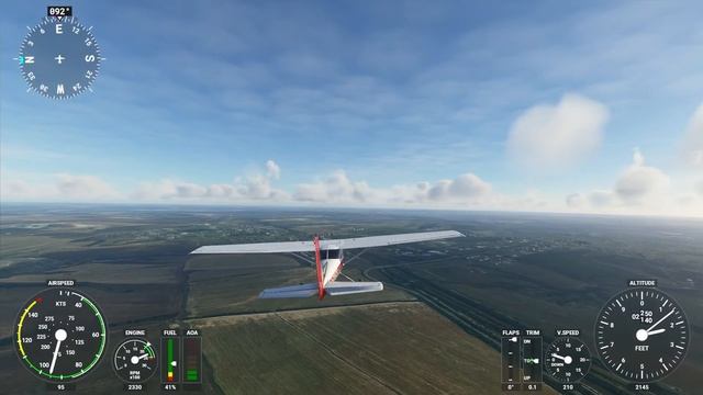 Из Луганска в Краснодон и обратно на CESSNA 152 /MSFS2020/ смотреть онлайн