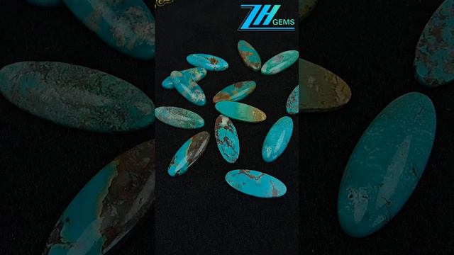 Natural turquoise Color green blue Shape oval Size 12*31mm Jewellery Natural Cabochon Beads  making
