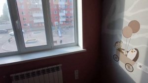 Поклейка обоев. Фотообои для детской комнаты.