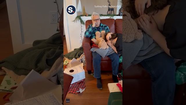 Grandpa Surprised With Teddy Bear Featuring Late Wife's Voice on Christmas