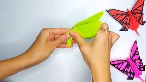 Оригами летающая бабочка она машет крыльями. How to Make an Origami Butterfly