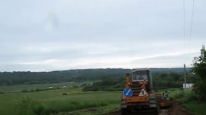 Нарезка корыта грейдером. Cutting trough with grader.