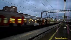 Электровоз ЧС7 424 с поездом №253Г Казань - Санкт Петербург - ст. Павловский посад