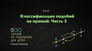 64. Классификация подобий на прямой. Часть 3. Алексей Савватеев. 100 уроков математики