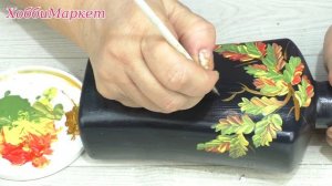 Украшаем посуду. Гроздья рябины. Роспись и объем. ХоббиМаркет