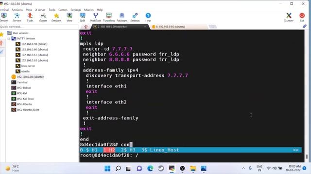 Data Traffic in LDP network inside docker | Linux networking in FRR | Hands on experience in FRR смотреть онлайн