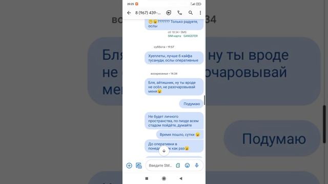 детализация смс, чтобы не потерялась ?