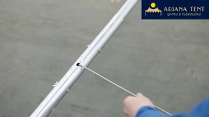 Шатёр двухскатный 6х8 м. Инструкция по сборке