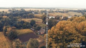 Мачта алюминиевая трехграння М440FL для базовой станции Wi-Fi  высотой 36 метров :: MachtaNET