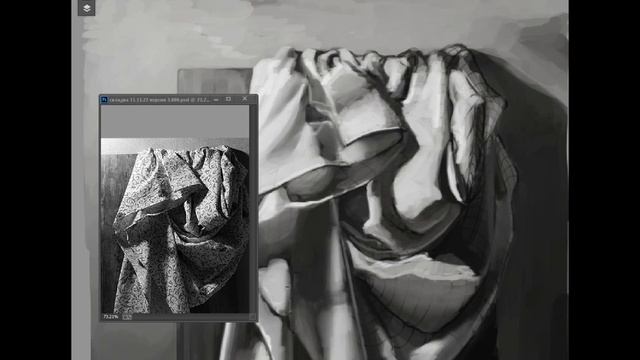 Рисую драпировку в тоне 12 часов подряд. смотреть онлайн
