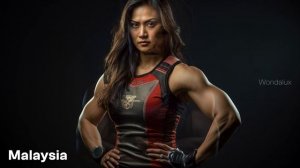 Asking AI to create a Female Bodybuilder for each Country