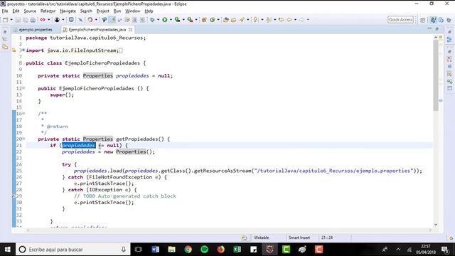 605 - Tutorial Java - Fichero de propiedades смотреть онлайн