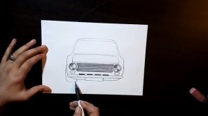 Как легко нарисовать машину карандашом ваз 2101   копейка