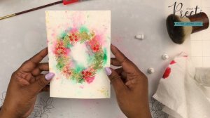 Quick and easy color busrt Christmas cards 1