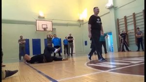 Съем ударов ногами на скорости Работа ногами Русский рукопашный бой - стиль Соловьева