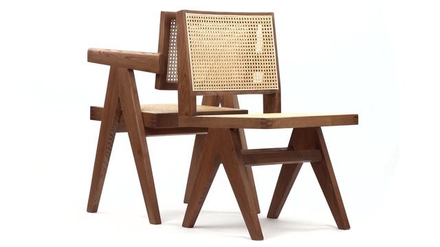 Pierre Jeanneret Floating Back Armchair & Dining Chair | Mid Century Modern Furniture смотреть онлайн