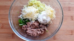 Патиссоны, фаршированные тунцом и творогом