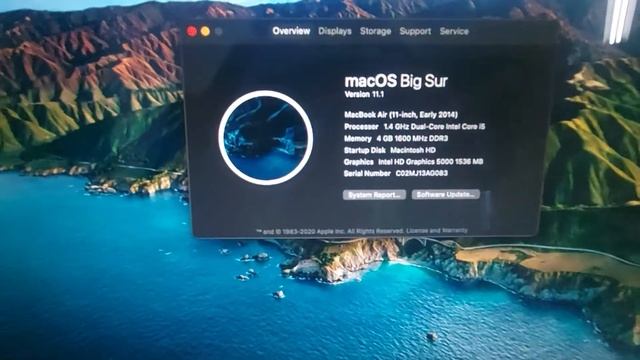 mac OS big Sur on my macbook air 2014... смотреть онлайн