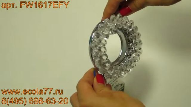 Ecola Light MR16 GU5.3 Светильник встр. круглый с хрусталиками Прозрачный/Хром 50x90 FW1617EFY смотреть онлайн