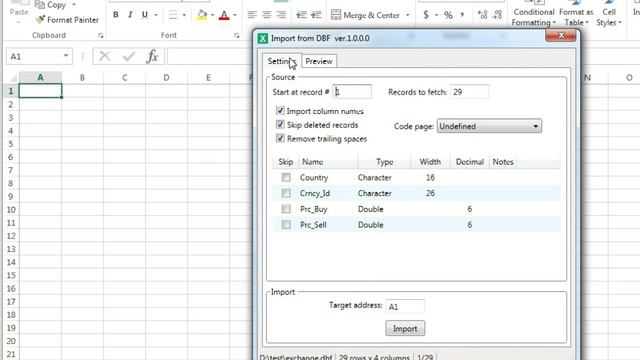 Excel DbfMate: importing from DBF to worksheet смотреть онлайн
